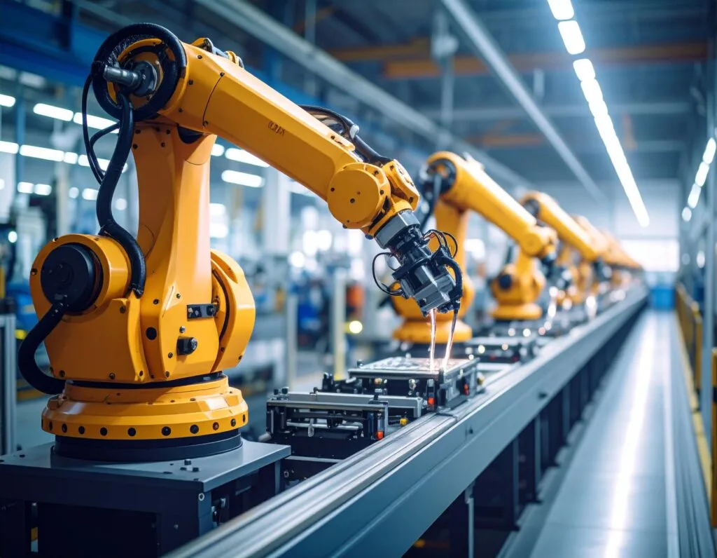 robots on conveyor horiz
